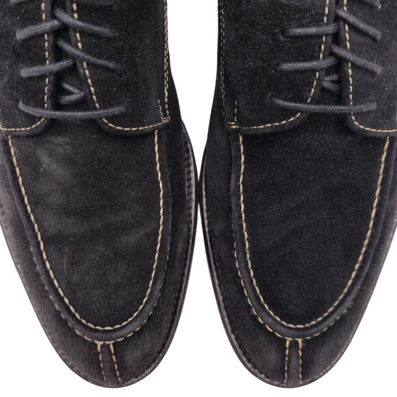 Donald J. Pliner Italy Men\'s size 9.5M Black Suede Dress Shoes Split-toe Oxfords